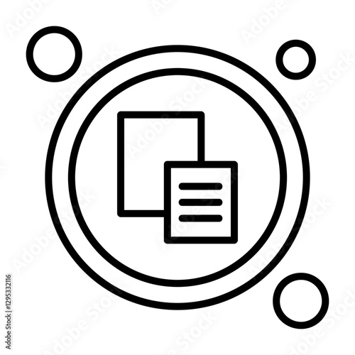 Paste Button Outline Style Icon Design