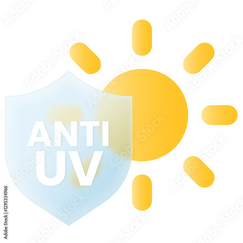 Anti UV Protection SPF Glassmorphism PopUp Jelly Pink Purple UI Icon Sign and Symbol Design Illustrator Png Svg