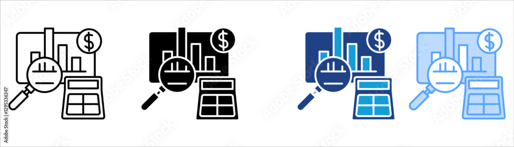 Financial Icon Set Multiple Style Collection Financial Icon Set Multiple Style Collection
