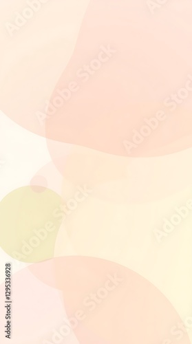 Abstract Composition Featuring Overlapping Transparent Layers Of Pastel Hues, Creating A Sense Of Depth And Luminosity. The Colors Are Delicate And Muted, Including Blush Pink, Mint .