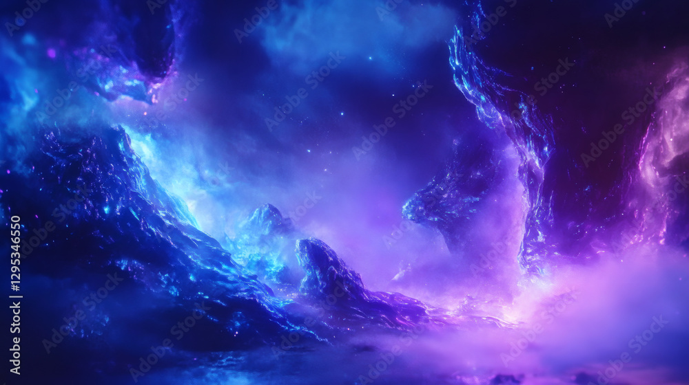 Fototapeta premium Futuristic Flowing Liquid Waves with Neon Glow – Abstract Motion Design