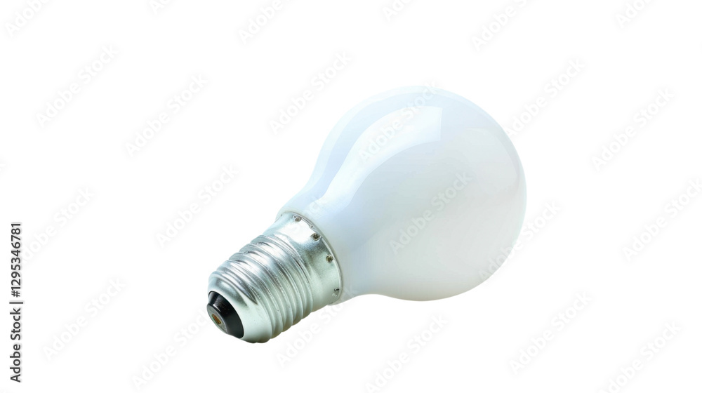 Modern led light bulb shining bright on transparent background Modern led light bulb shining bright on transparent background
