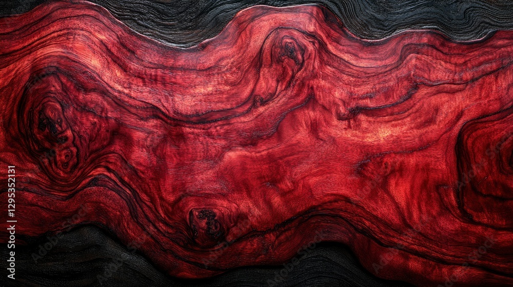 Fototapeta premium Rich Red Wood Grain Texture Abstract Background of Dark and Light Wood