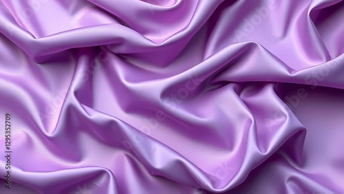 Tela de seda púrpura brillante con texturas fluidas, reflejos radiantes y ondas elegantes, creando una sensación lujosa