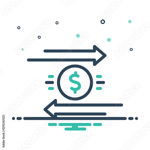 Mix icon for exchange; swap