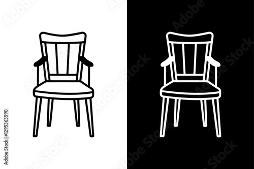 Premium Dining Chair Line Art Clean & Timeless Design