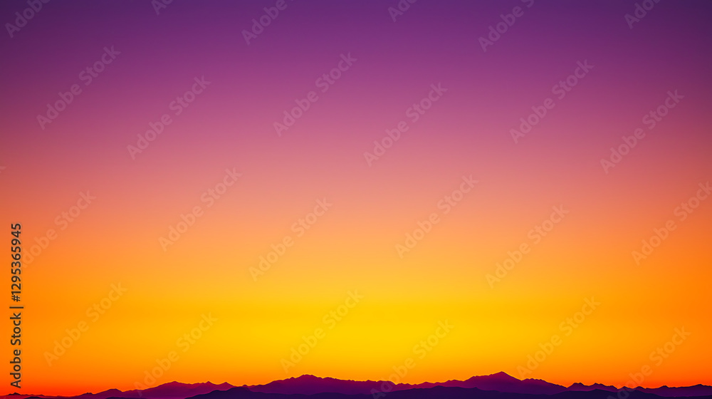 A beautiful sunset with a purple sky and a mountain in the background A beautiful sunset with a purple sky and a mountain in the background