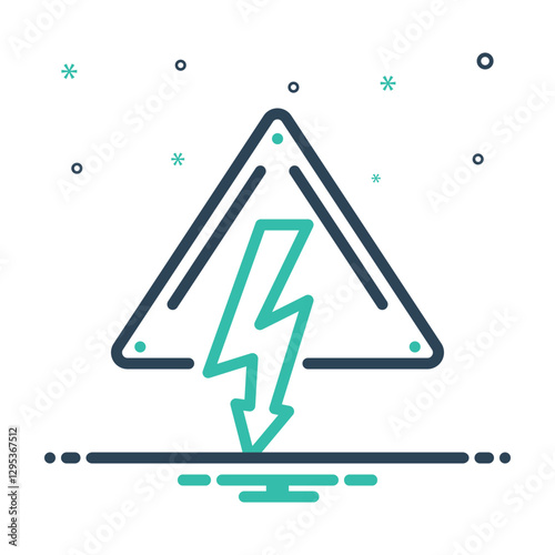 Mix icon for high voltage