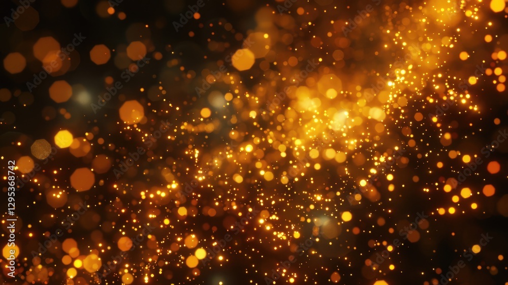 Abstract golden waves with glowing particles on a dark background. Digital artwork of digital wave with golden glowing dots connecting together. Technology innovation and communication concept. AIG53. Abstract golden waves with glowing particles on a dark background. Digital artwork of digital wave with golden glowing dots connecting together. Technology innovation and communication concept. AIG53.