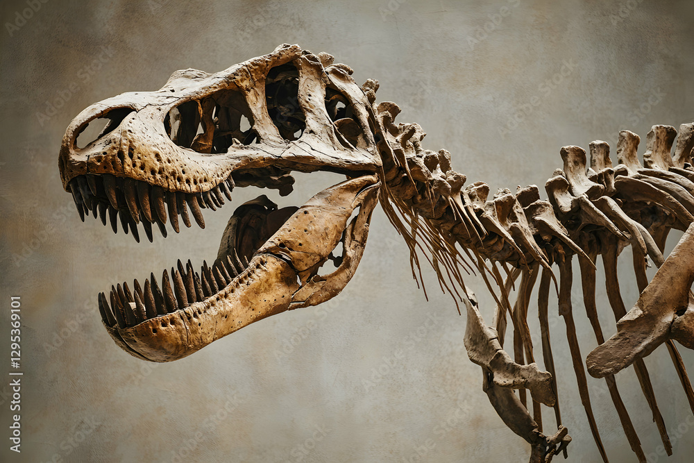 Majestic Tyrannosaurus Rex Skeleton, A Glimpse into the Prehistoric Past with the Bones of a Mighty Predator Resurrected in Fossil Form Majestic Tyrannosaurus Rex Skeleton, A Glimpse into the Prehistoric Past with the Bones of a Mighty Predator Resurrected in Fossil Form