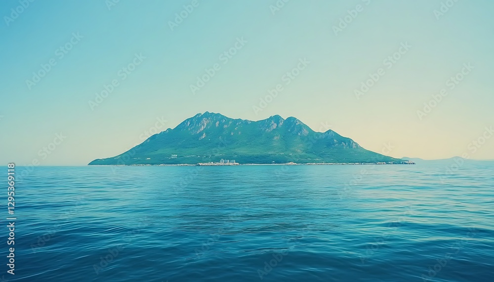 Island, sea, ship, calm, summer, nature, travel, scenic Island, sea, ship, calm, summer, nature, travel, scenic