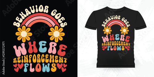 Funny Analyst Behavior Technician Vintage Behavior Therapist T-shirt Design