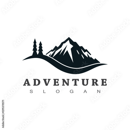 Mountain logo vector template symbol design