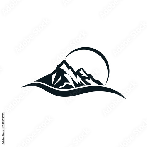 Mountain logo vector template symbol design