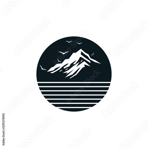 Mountain logo vector template symbol design