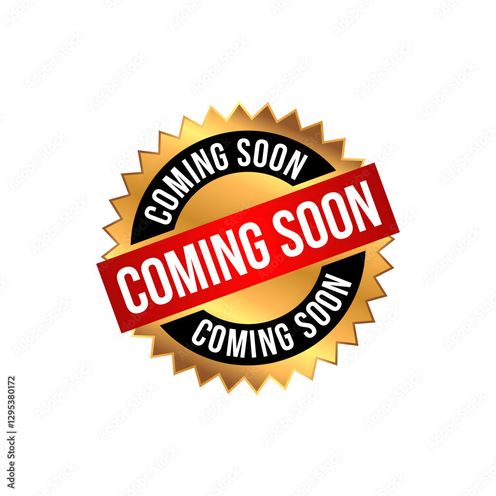 Obraz premium Modern Coming Soon Stamp and Seal Design with Bold Typography and Elegant Style.