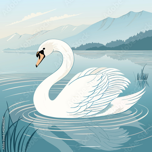 swans on the lake