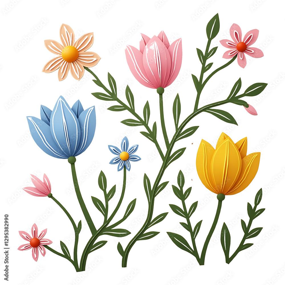 Fototapeta premium vector illustration of flowers