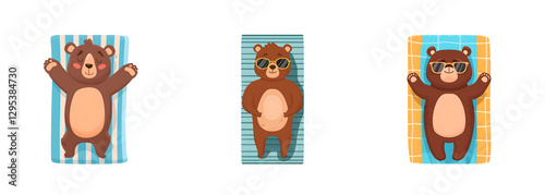Cool Bear Relaxing in the Pool