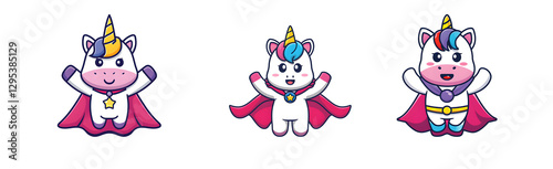 Charming Unicorn with a Star Necklace