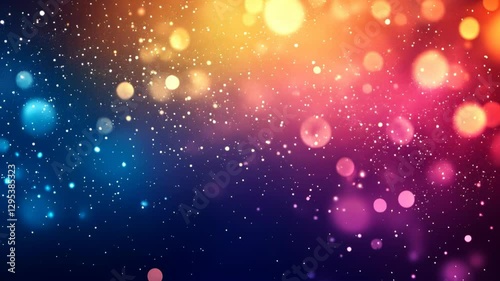 Colorful bokeh lights creating festive holiday background