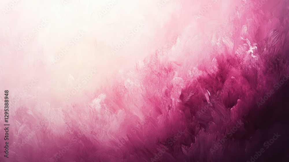 Obraz premium Abstract pink and white paint texture, soft brushstrokes create a dreamy effect. Ideal for backgrounds, websites, or designs needing a delicate, romantic feel.