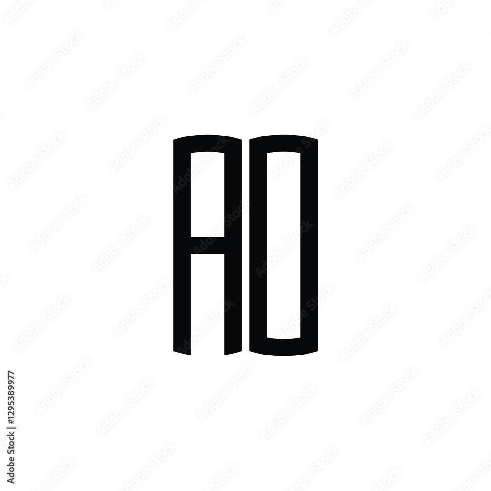 AO monogram logo design letter text name symbol monochrome logotype alphabet character simple logo AO monogram logo design letter text name symbol monochrome logotype alphabet character simple logo