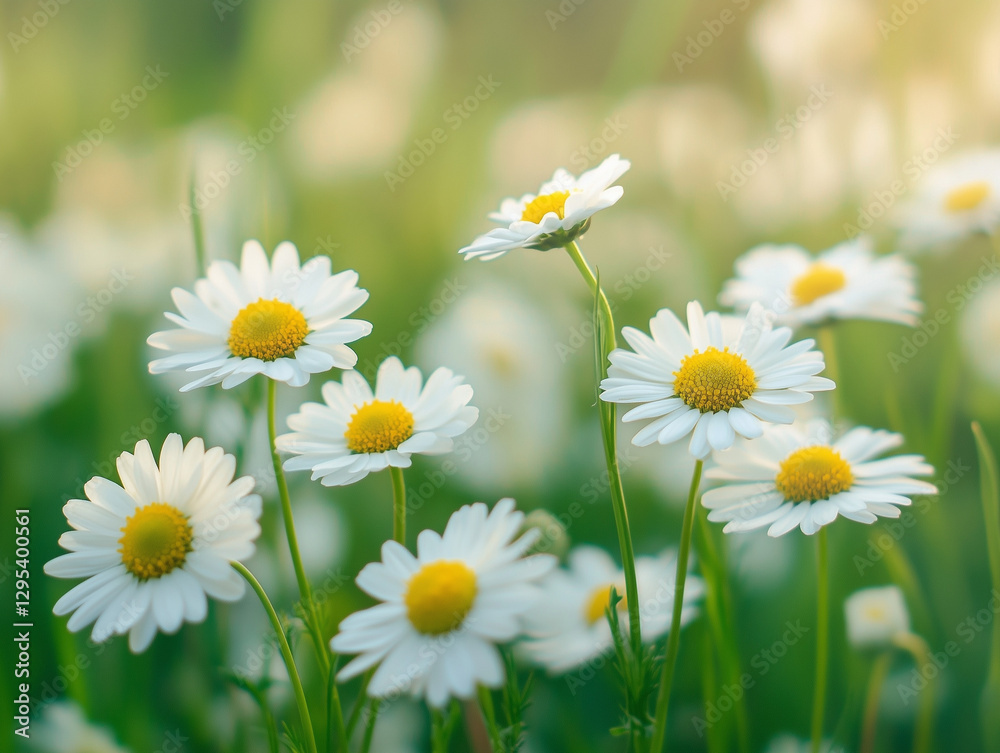 Nature’s Charm: Daisy Flowers Swaying in the Meadow, daisies in a field Nature’s Charm: Daisy Flowers Swaying in the Meadow, daisies in a field