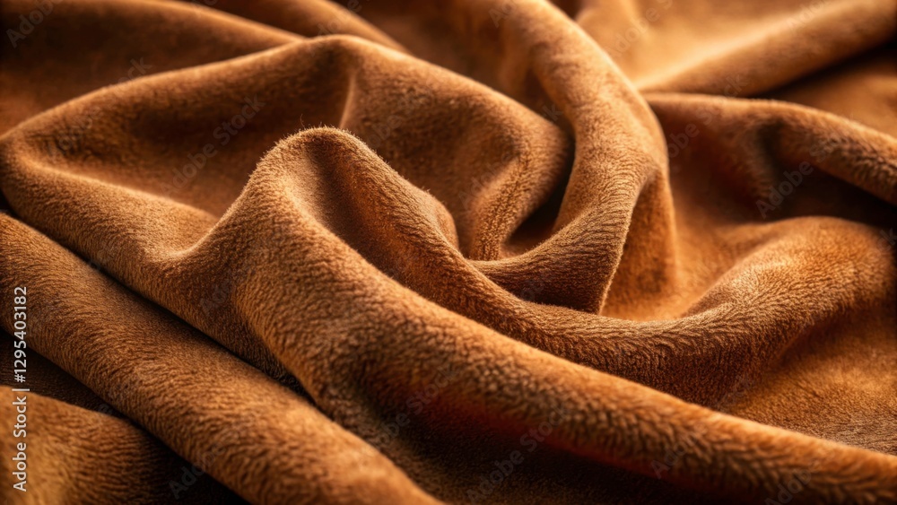 Soft and Warm Brown Fabric with Gentle Textures and Curves Soft and Warm Brown Fabric with Gentle Textures and Curves