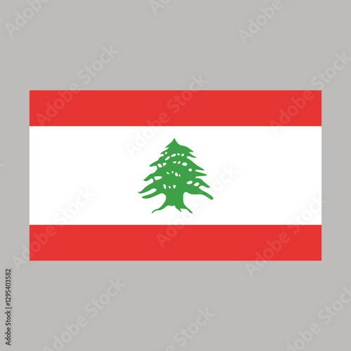 Free Download National flag of Lebanon. Flag of the Republic of Lebanon. Vector illustration - GFXLoad