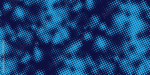 blue wavy halftone background. Dot pop art sport style modern