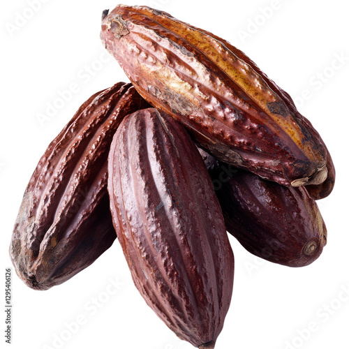 Wallpaper Mural ripe cocoa pods isolated on white or transparent background  Torontodigital.ca