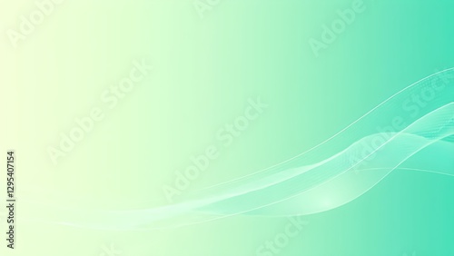 Obraz na płótnie A gentle pastel gradient background with smooth flowing waves in light green and yellow tones. Perfect for calming designs, wellness themes, and elegant minimalistic visuals. w salonie