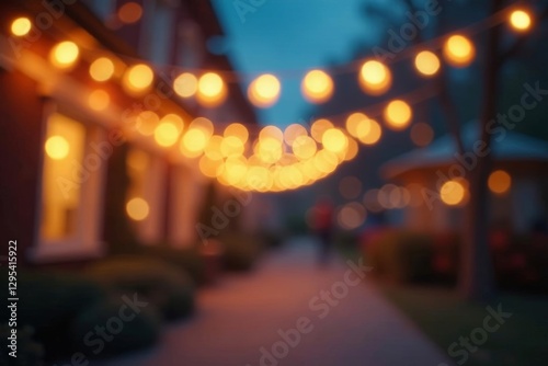 Wallpaper Mural Whimsical cream backdrop, soft-focus festive lights, blurred outdoor celebration glow , texture, subtle, holiday Torontodigital.ca