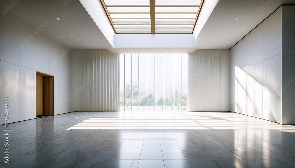 custom made wallpaper toronto digitalModern Minimalist Empty Room Sunlight - Minimalist design