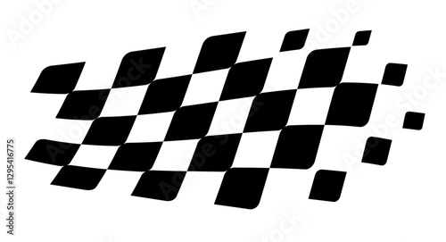 Race flag Design. Race flag icon logo. Racing stripes. Sport checkered. Motorsport graphics. Vector illustration