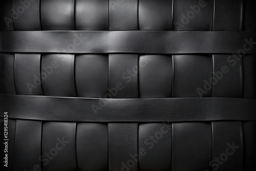Black leather weave texture background