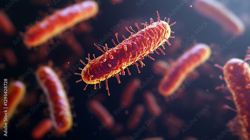 Microscopic World: A Close-Up View of Bacteria Microscopic World: A Close-Up View of Bacteria