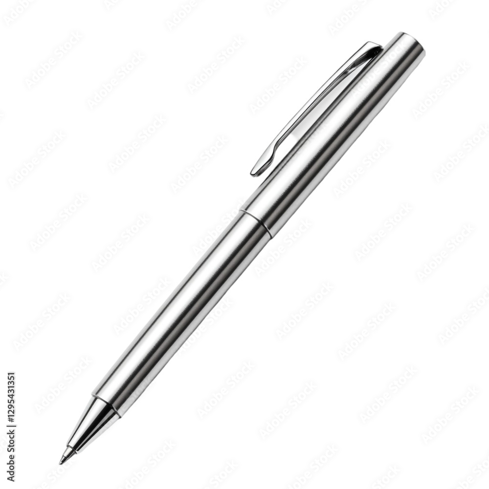 Sleek Silver Pen on Abstract Background Professional Writing Tool Sleek Silver Pen on Abstract Background Professional Writing Tool