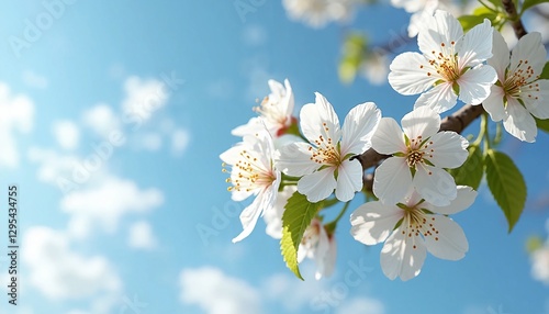 cherry blossom against blue sky