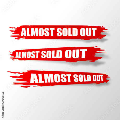 almost sold out sign set background
