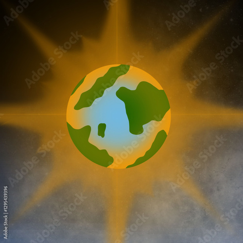 Geothermal daylight saving time. The sun and earth