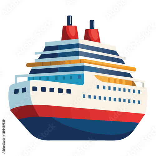 cruise ship vector illustration