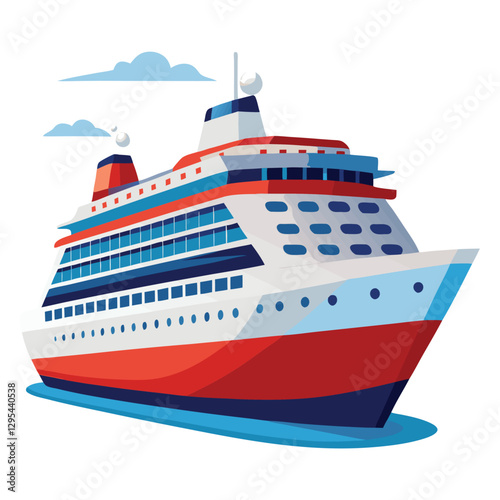 cruise ship vector illustration