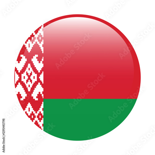 Belarus circle flag logo icon digital vector illustration