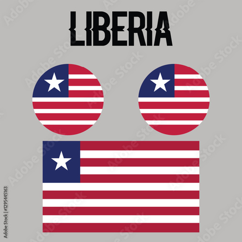 Illustration of the national flag of Liberia