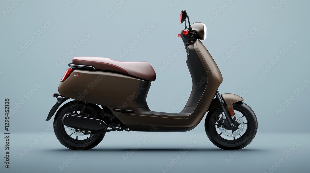 Fototapeta premium Brown Electric Scooter Studio Shot