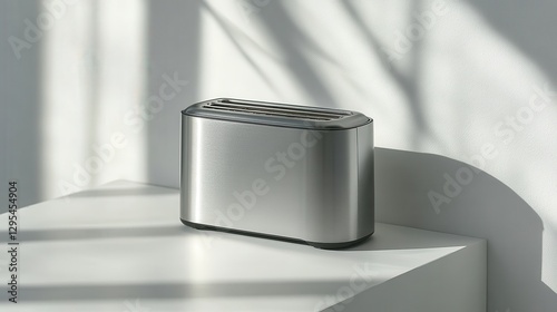 Wallpaper Mural Sleek stainless steel toaster, modern kitchen appliance. Perfect for showcasing kitchenware or breakfast themes. Torontodigital.ca