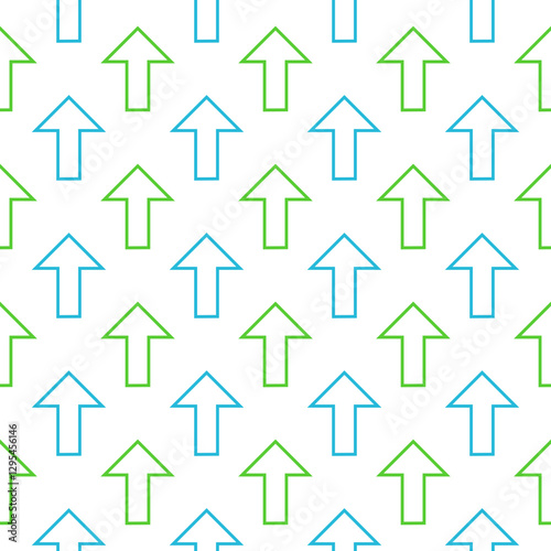 Blue green arrows pointing the same direction seamless pattern