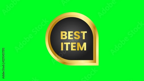 A Best Item badge overlaid on a green screen